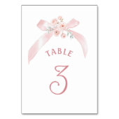 Numéro De Table Nœud rose floral (Dos)