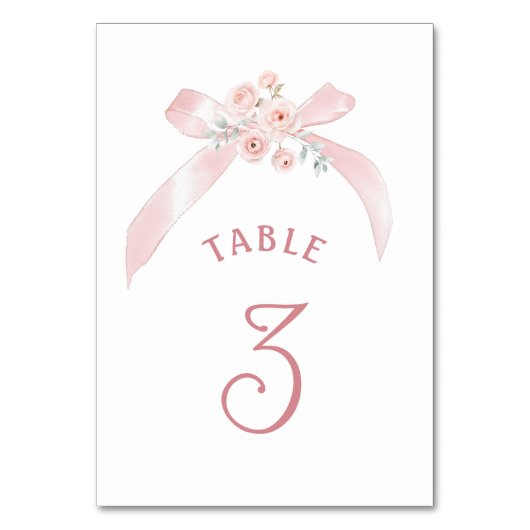 Numéro De Table Nœud rose floral (Par défaut)