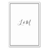 Numéro De Table Nœud Ruban Mariage Classique Noir & Blanc (Dos)
