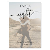 Numéro De Table Noir blanc nom de script photos mariage (Par défaut)