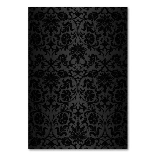 Numéro De Table Noir Damask & Gold Confetti Parties scintillant -  (Dos)