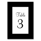 Numéro De Table Noir et blanc (Dos)