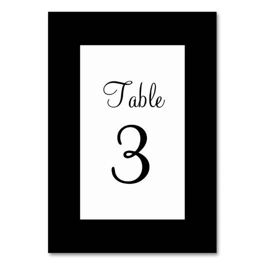 Numéro De Table Noir et blanc (Par défaut)