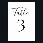 Numéro de table noir et blanc<br><div class="desc">Numéro de table élégant dans une police de caractères distinctive. Personnalisez le numéro ou le modèle de conception en fonction de vos besoins. Convient pour le placement de table de mariage.</div>