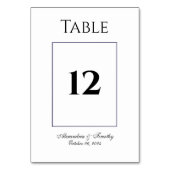 Numéro de table noir et blanc classique (Par défaut)