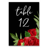 Numéro De Table Noir et blanc Lovely Red Table Numéro (Dos)