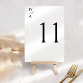 Numéro De Table Noir et blanc minimal ultra-moderne