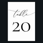Numéro De Table Noir et blanc minimaliste calligraphie Numéro du t<br><div class="desc">Belle,  élégante,  moderne et minimaliste,  carte numéro de table. Entièrement personnalisable. **VEUILLEZ NOTER : Pour commander,  il vous suffit d'ajuster votre numéro de table et d'ajouter chaque numéro à votre panier séparément. Vérifiez ensuite une fois que vous avez terminé.</div>