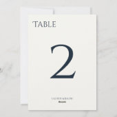Numéro de table noir et ivoire chic (Dos)