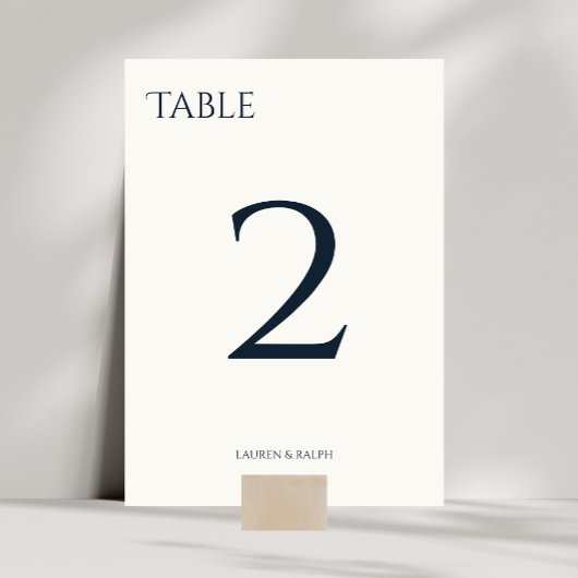 Numéro de table noir et ivoire chic