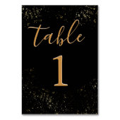 Numéro De Table Noir Floral Or 50ème Anniversaire de Mariage (Par défaut)