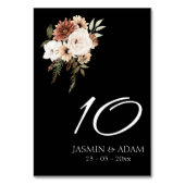 Numéro De Table Noir rustique et Mariage floral de Pêche Numéro de (Par défaut)