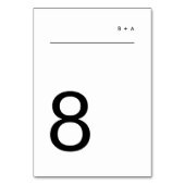 Numéro De Table Noir sur blanc Simple Plain Moderne Premium Élégan (Par défaut)