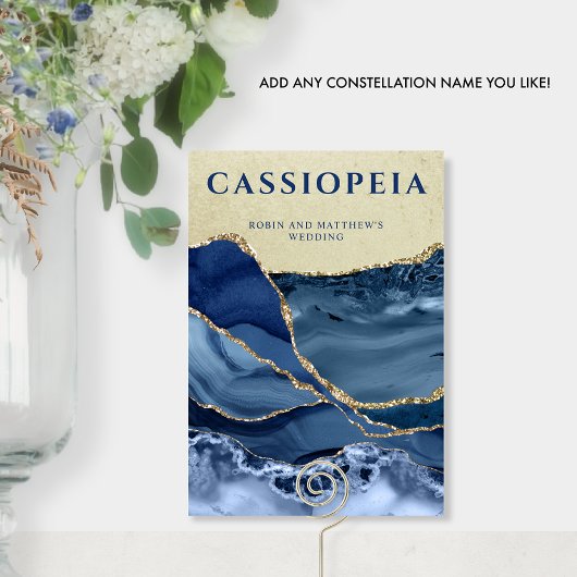 Numéro De Table Nom de la constellation, Agate bleu et or