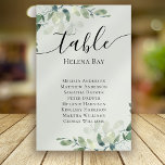 Numéro De Table Nom de la table de Mariage Eucalyptus<br><div class="desc">Cette élégante carte à table d'eucalyptus fait partie d'une suite mariage coordonnée qui est disponible dans notre magasin.</div>