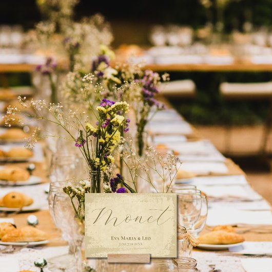 Numéro De Table Nom de la table personnalisée du bord de gravité b