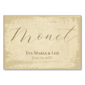 Numéro De Table Nom de la table personnalisée du bord de gravité b (Devant)