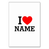 Numéro De Table Nom du coeur (Par défaut)