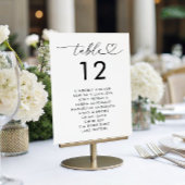 Numéro De Table Nom du graphique de sièges de script cardiaque Mar