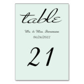 Numéro De Table Nom et date de la menthe verte et noire (Par défaut)
