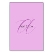 Numéro De Table Nom Monogramme Lettre initiale Orchid & Lilac (Par défaut)