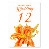 Numéro De Table Nombre de mariages floraux Hemerocallis diurnes (Dos)