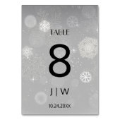 Numéro De Table Nombre de table de Noël enneigée (Dos)