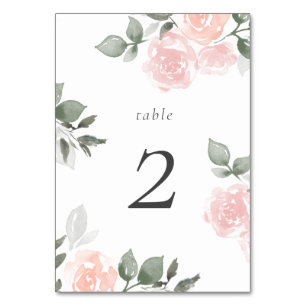 Numéro De Table Nombre de tables de fleurs de jardin