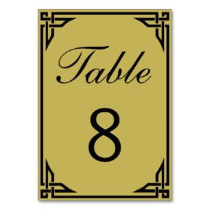 Numéro De Table Nombres doubles faces de Tableau de frontière