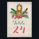 Numéro De Table Nombres tropicaux de table d'ananas de parties<br><div class="desc">Nombres tropicaux de table d'ananas de parties scintillantes d'or
Changez juste le nombre pour chaque table.</div>