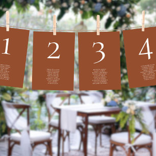 Numéro de table Noms de la carte de siège Carte en