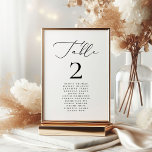 Numéro De Table Noms de Mariages minimalistes modernes de calligra<br><div class="desc">#zazzlemade</div>