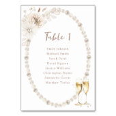 Numéro De Table Noms de Perles (Dos)