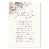 Numéro De Table Noms des invités de la table une florale crème ble (Par défaut)