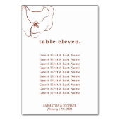 Numéro De Table noms des invités floraux botaniques simples en ter (Dos)