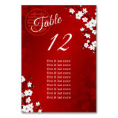 Numéro De Table Noms des invités Mariages chinois (Dos)