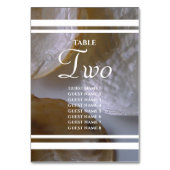 Numéro De Table Noms des invités Mariages des Beach Clams (Dos)