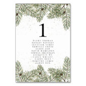 Numéro De Table Noms des Mariages du feuillage de Noël Pine & Or (Par défaut)