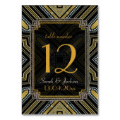 Numéro De Table Noms d'hôtes Art Déco Gold Black (Par défaut)