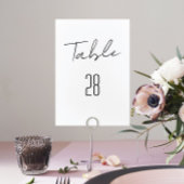 Numéro De Table Noms personnalisés modernes Mariage noir blanc