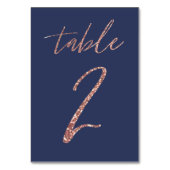 Numéro De Table Non, 2 - Glam Parties scintillant Rose or et Maria (Dos)