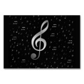 Numéro De Table notes de musique argentées (Devant)
