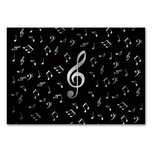 Numéro De Table notes de musique en argent (Dos)