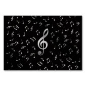 Numéro De Table notes de musique en argent (Devant)
