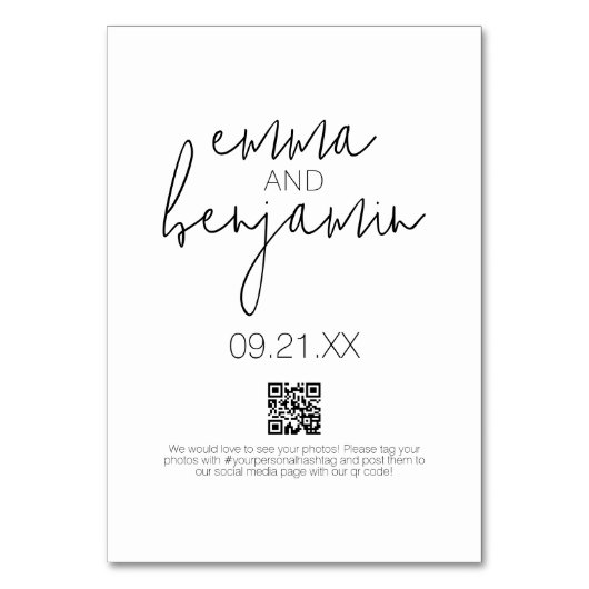 Numéro De Table Nous Buvons Danser Manger - Mariage moderne (Dos)