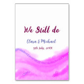 Numéro De Table Nous faisons encore de l'aquarelle rose pailletée (Dos)