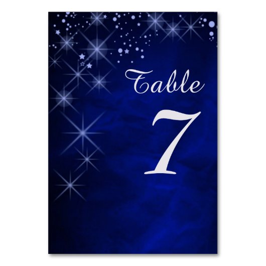Numéro De Table Nuit bleue étoilée (Dos)