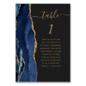 Numéro De Table Nuit de noces bleu marine Agate dorée (Par défaut)