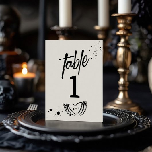 Numéro De Table Nuit d'Halloween de la Mariage vivante