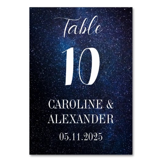Numéro De Table Nuit étoile Constellation moderne Galaxie moderne (Par défaut)
